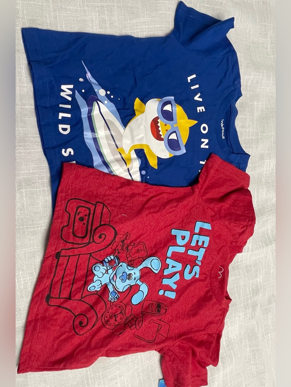 Nickelodeon Blue Shark Surf Tee & Red 'Let's Play!' Graphic Tee